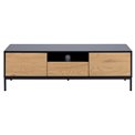 TV table Seaford, natural/black, MDF/steel, H45x40x140cm
