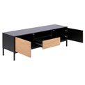 TV table Seaford, natural/black, MDF/steel, H45x40x140cm