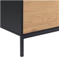 TV table Seaford, natural/black, MDF/steel, H45x40x140cm