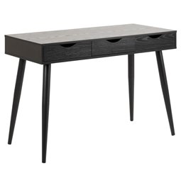 Office desk Aptun, black, steel/MDF, H77x50x110cm