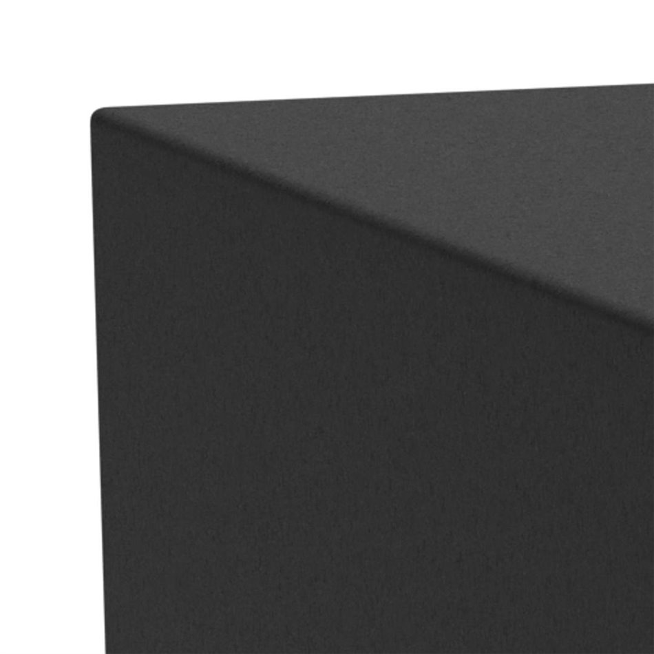 Bedside table Aliet, black, steel/lacquered bamboo, H30x25x30cm