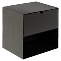 Bedside table Aliet, black, steel, H30x25x30cm