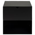 Bedside table Aliet, black, steel, H30x25x30cm