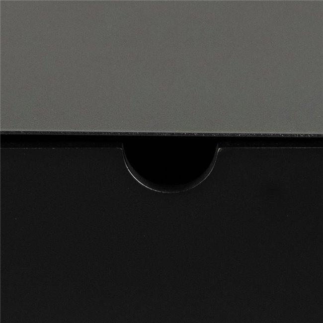 Bedside table Aliet, black, steel, H30x25x30cm