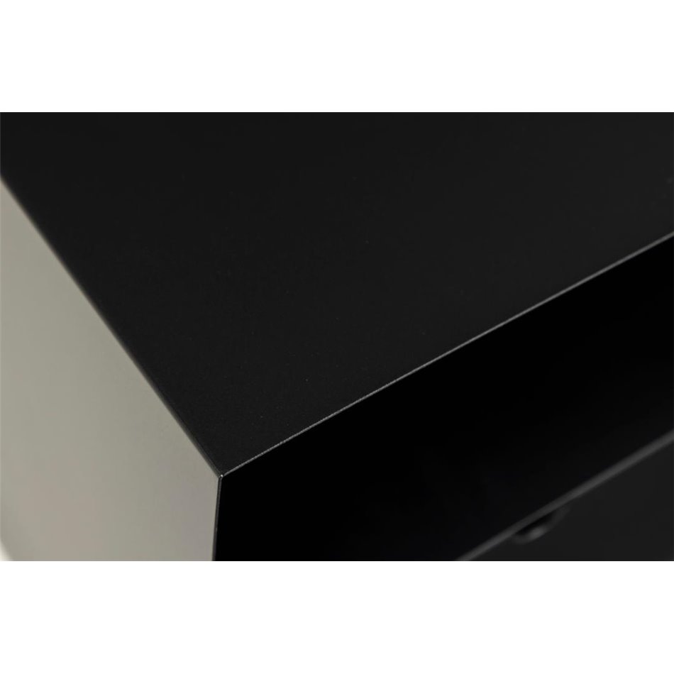 Bedside table Aliet, black, steel, H30x25x30cm