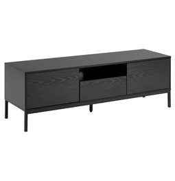TV table Seaford, black, steel/MDF, H45x40x140cm