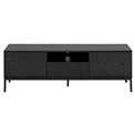 TV table Seaford, black, steel/MDF, H45x40x140cm