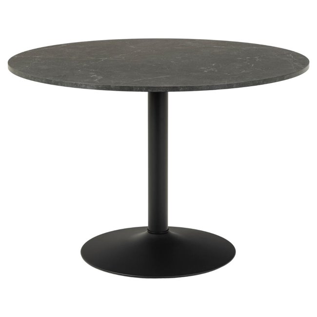 Dining table Abiza, black, steel/MDF, H74cm D50cm