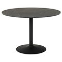 Dining table Abiza, black, steel/MDF, H74cm D50cm
