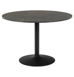 Dining table Abiza, black, steel/MDF, H74cm D50cm