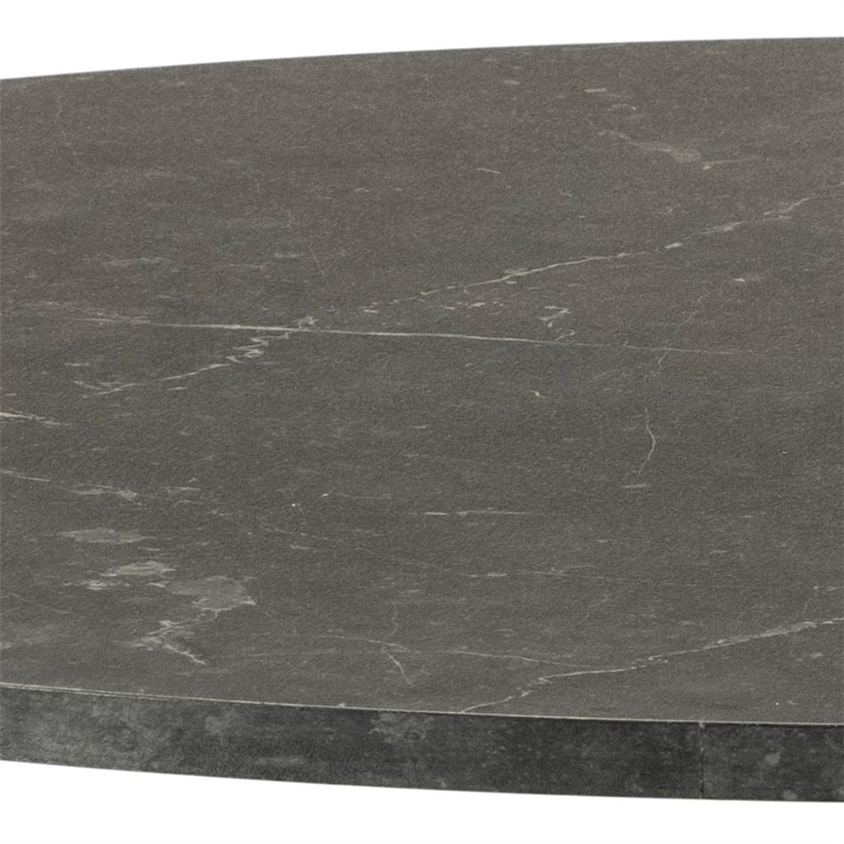 Dining table Abiza, black, steel/MDF, H74cm D50cm