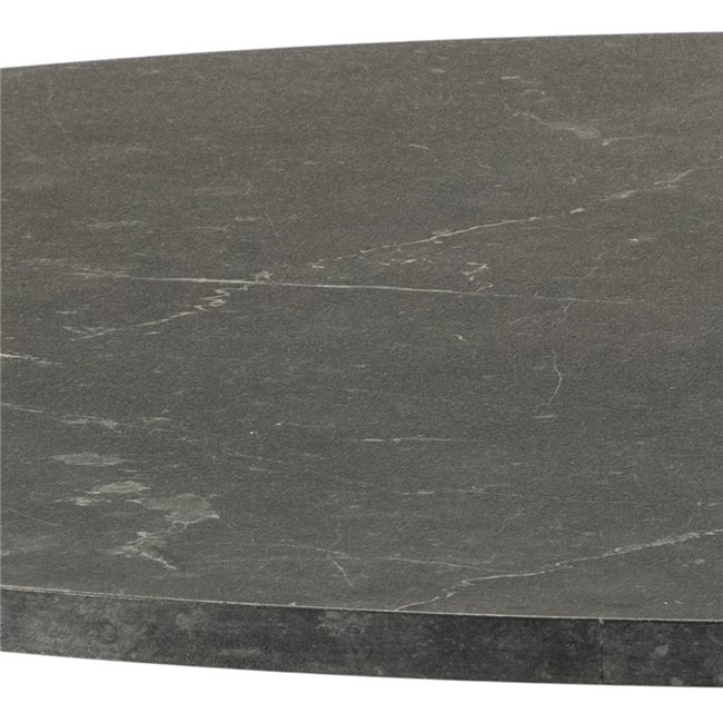 Dining table Abiza, black, steel/MDF, H74cm D50cm