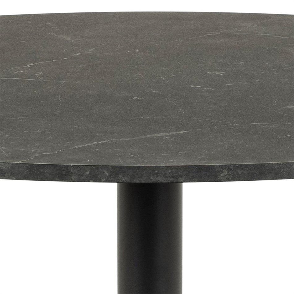 Dining table Abiza, black, steel/MDF, H74cm D50cm