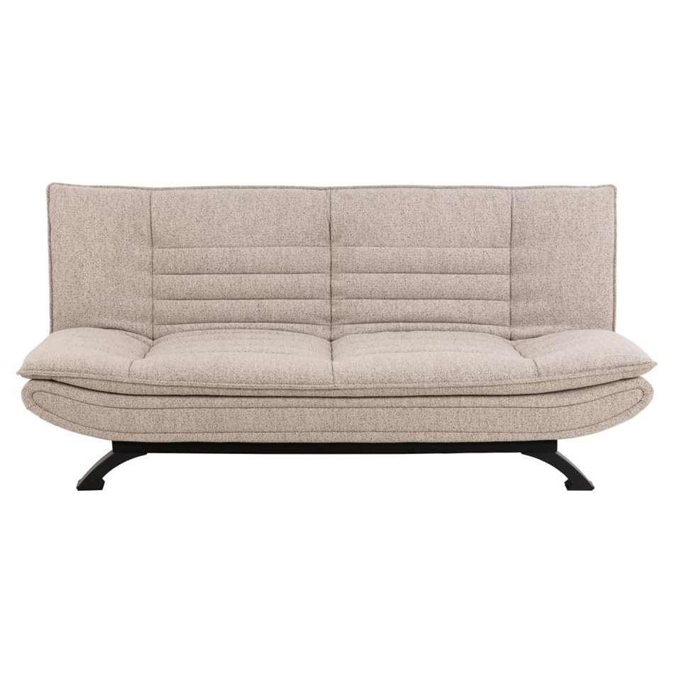 Sofa bed Akit, extendable, beige, H91x98x196cm, seat height 39cm