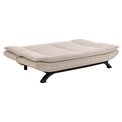 Sofa bed Akit, extendable, beige, H91x98x196cm, seat height 39cm
