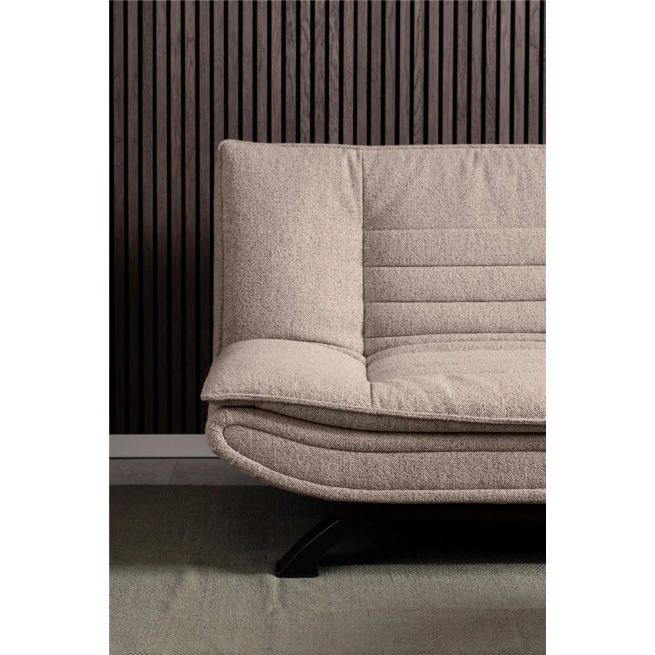 Sofa bed Akit, extendable, beige, H91x98x196cm, seat height 39cm