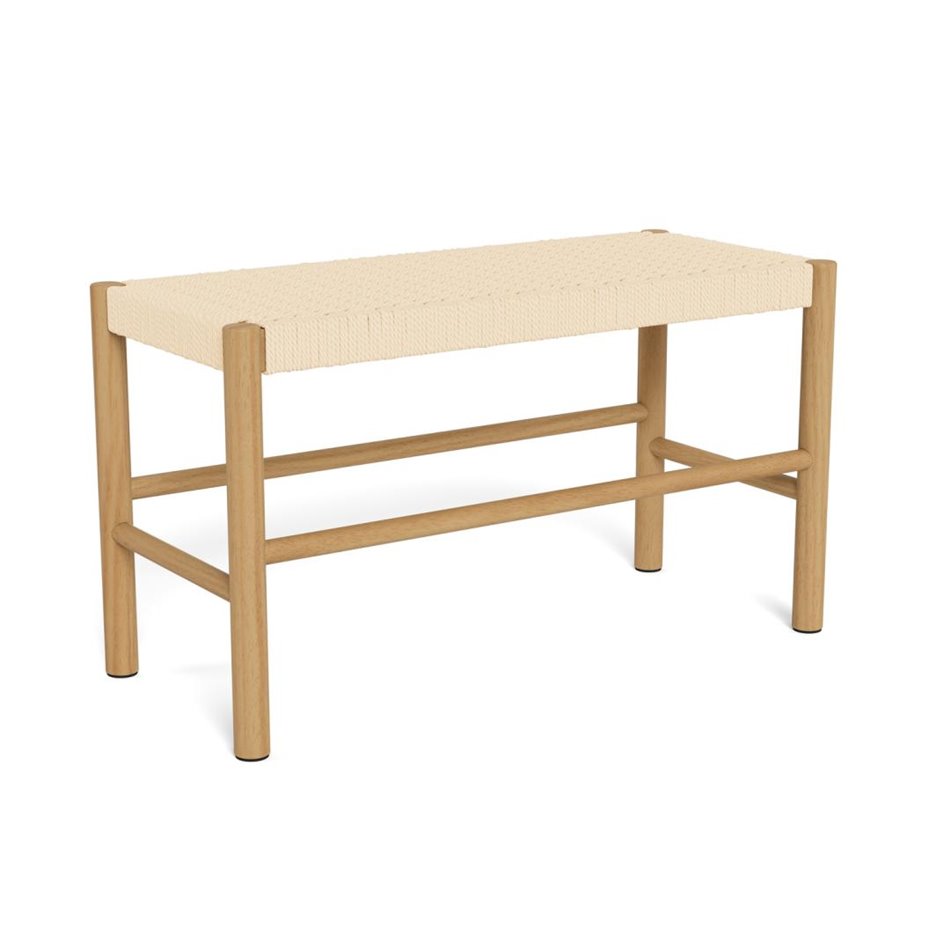 Скамейка Аквин, дерево/лакированная сосна/веревка, H45x35x80см