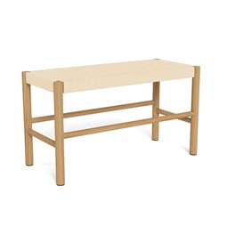 Скамейка Аквин, дерево/лакированная сосна/веревка, H45x35x80см