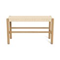 Скамейка Аквин, дерево/лакированная сосна/веревка, H45x35x80см