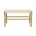 Скамейка Аквин, дерево/лакированная сосна/веревка, H45x35x80см