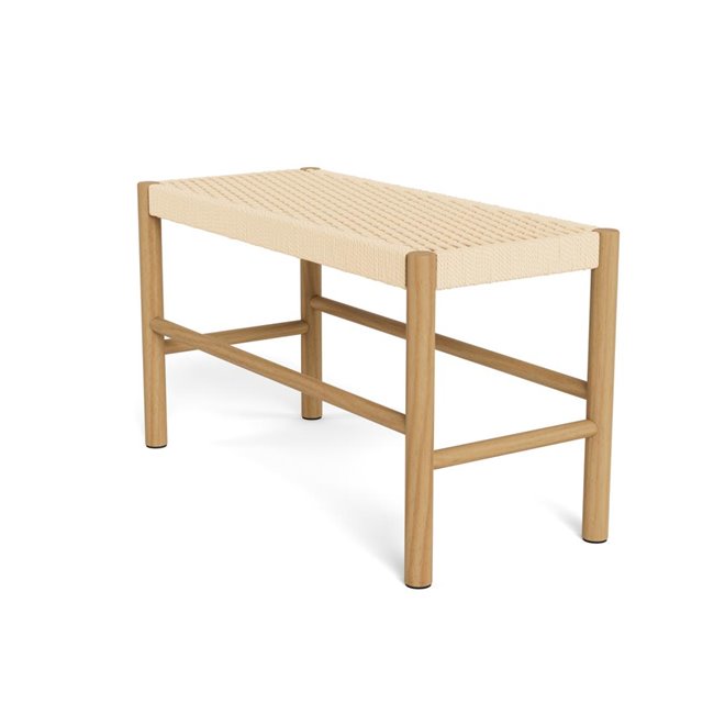 Скамейка Аквин, дерево/лакированная сосна/веревка, H45x35x80см