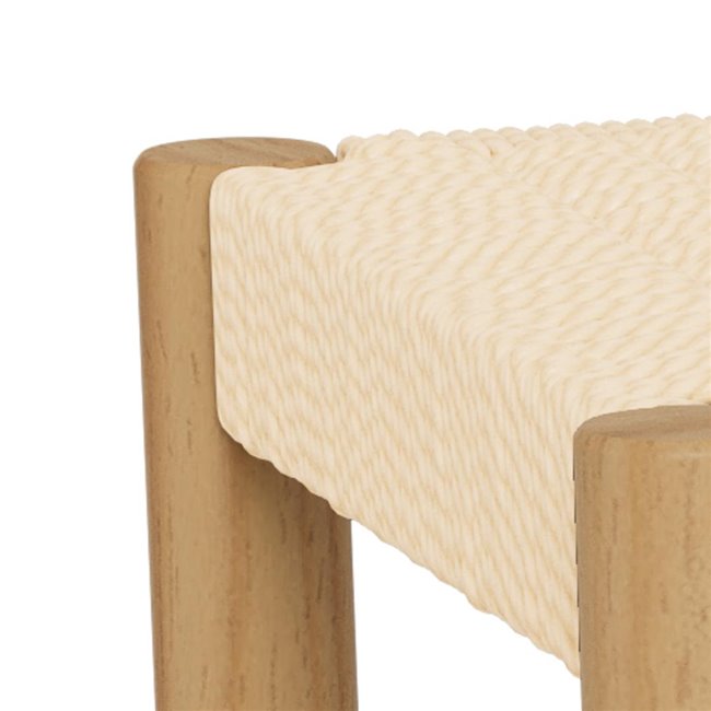 Скамейка Аквин, дерево/лакированная сосна/веревка, H45x35x80см