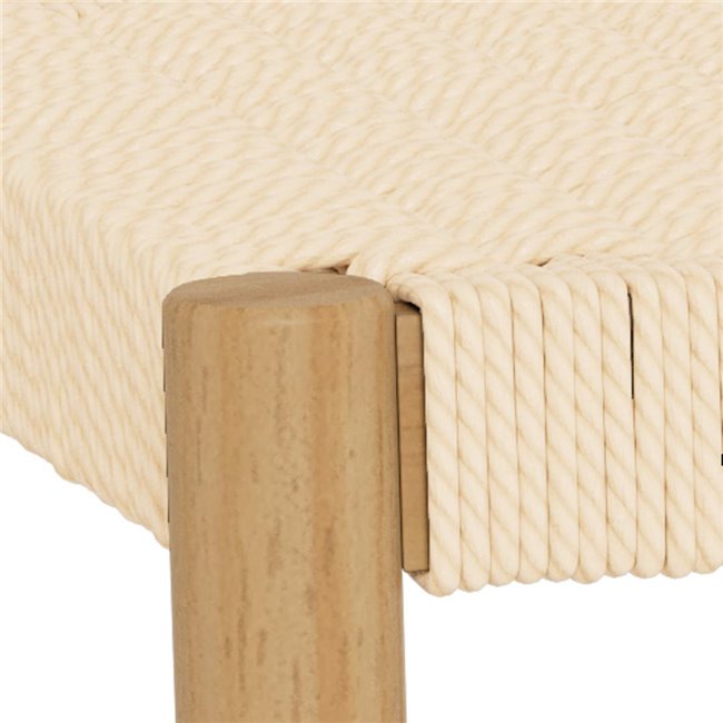 Скамейка Аквин, дерево/лакированная сосна/веревка, H45x35x80см