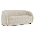 Sofa 3-seater Akodi, beige, polyester/plywood, H76x86x169cm, seat height 44cm