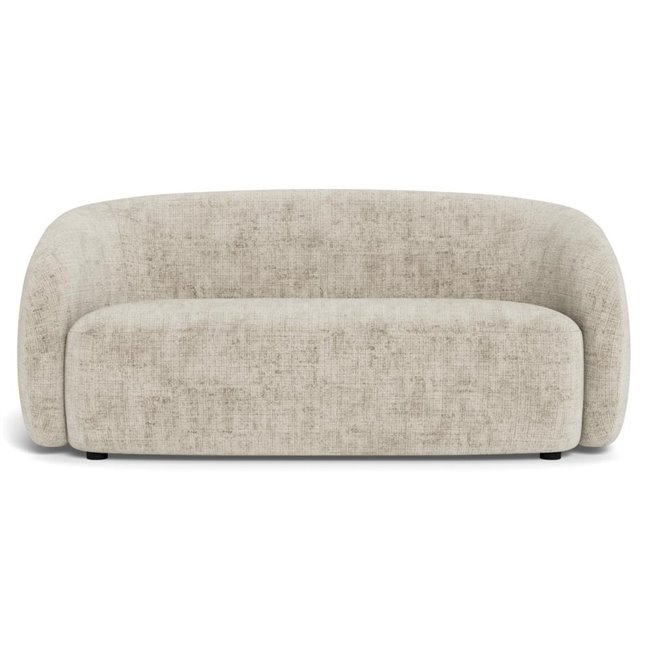 Sofa 3-seater Akodi, beige, polyester/plywood, H76x86x169cm, seat height 44cm