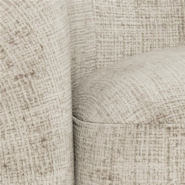 Sofa 3-seater Akodi, beige, polyester/plywood, H76x86x169cm, seat height 44cm