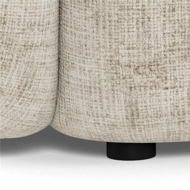 Sofa 3-seater Akodi, beige, polyester/plywood, H76x86x169cm, seat height 44cm