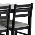 Dining table with 4 chairs Alicante, black, H74.5x70x110cm