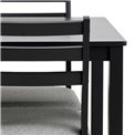 Dining table with 4 chairs Alicante, black, H74.5x70x110cm