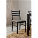 Dining table with 4 chairs Alicante, black, H74.5x70x110cm