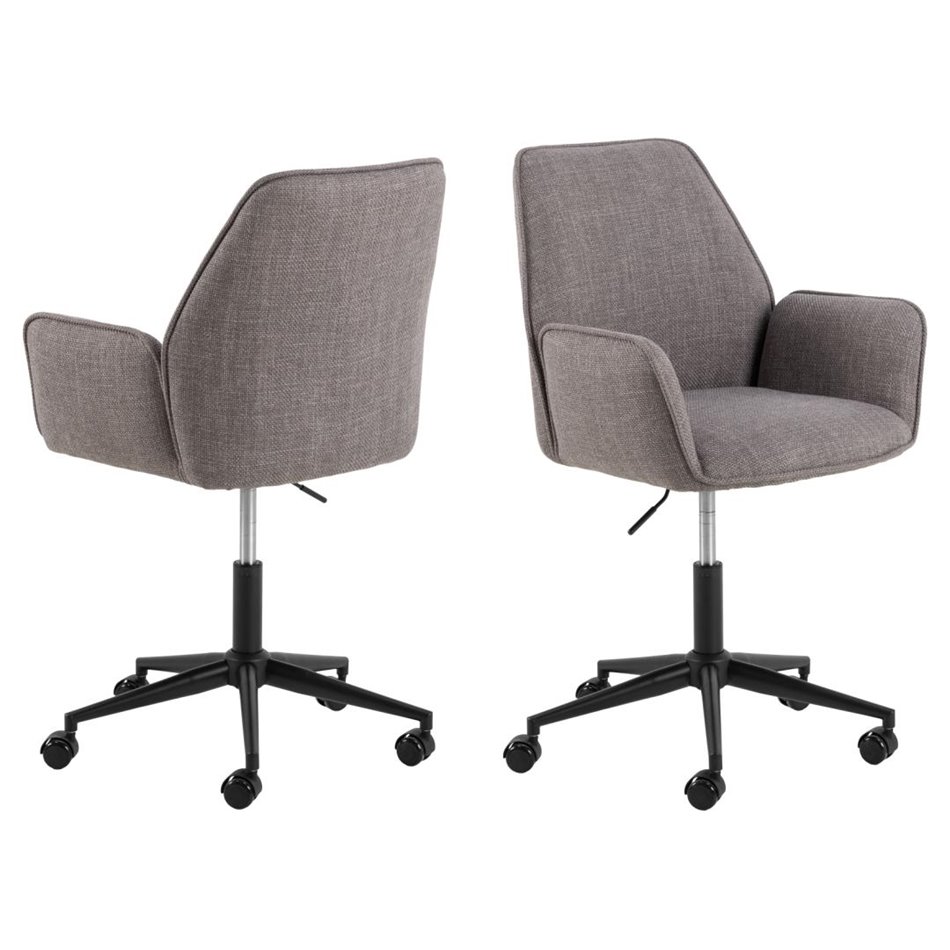 Office chair Alenda, swivel, grey-brown, H99x61.5x59.5cm, seat height 47-60cm