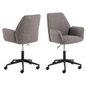 Office chair Alenda, swivel, grey-brown, H99x61.5x59.5cm, seat height 47-60cm