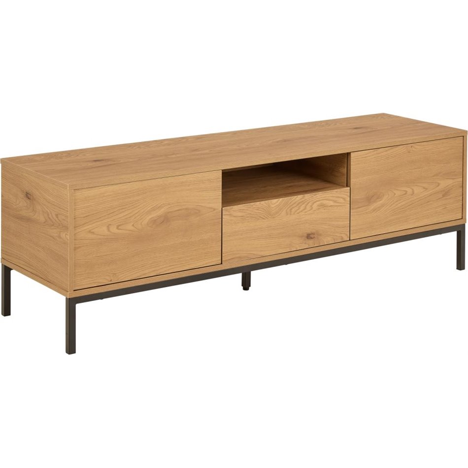 TV table Seaford, natural color, MDF/steel, H45x40x140cm