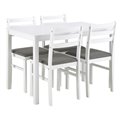 Dining table with 4 chairs Alicante, white, H74.5x70x110cm