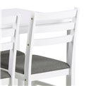 Dining table with 4 chairs Alicante, white, H74.5x70x110cm