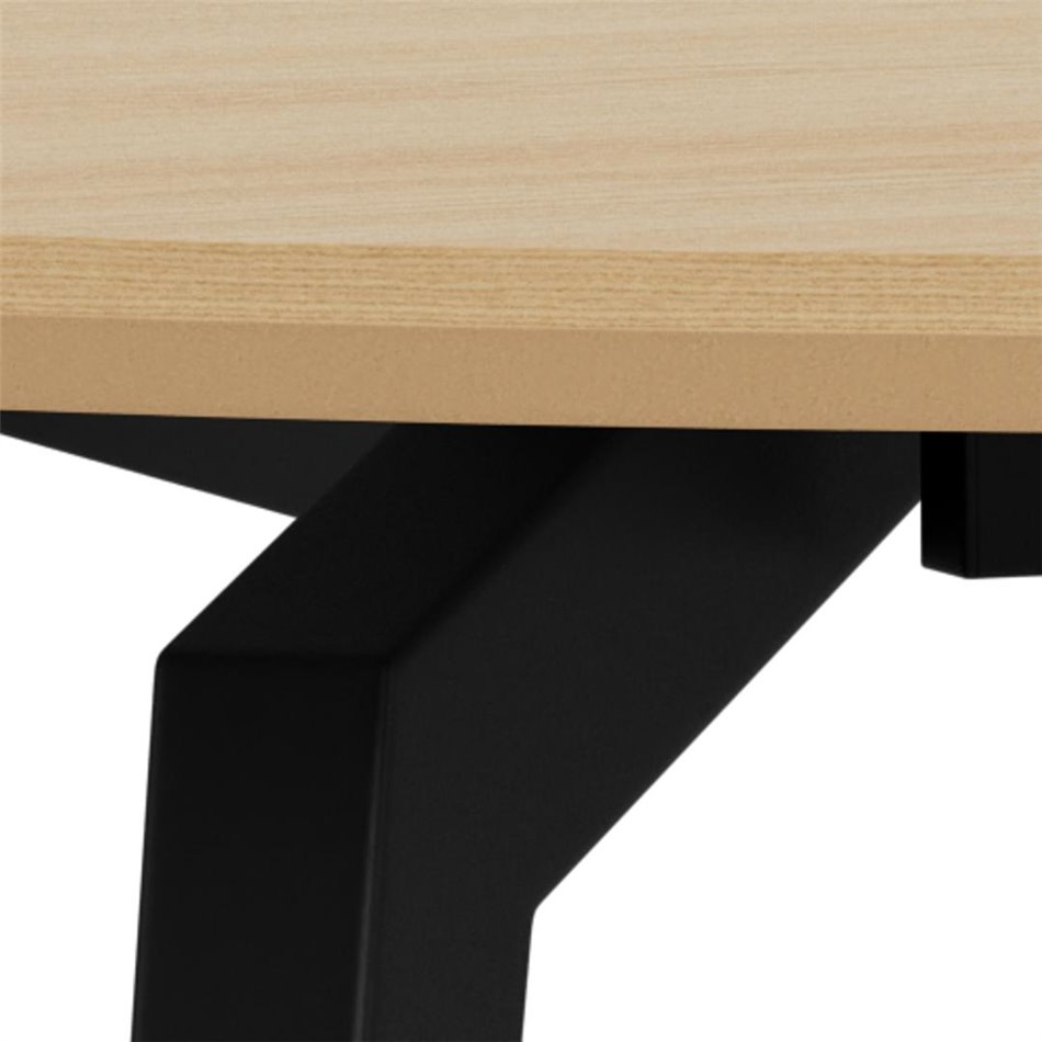 Dining table Akadi, steel/MDF, H75cm D120cm