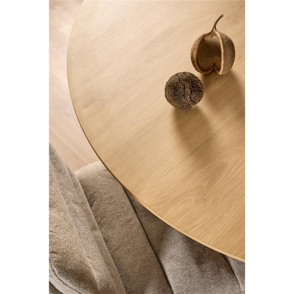 Dining table Akadi, steel/MDF, H75cm D120cm