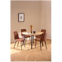 Dining table Akadi, steel/MDF, H75cm D120cm