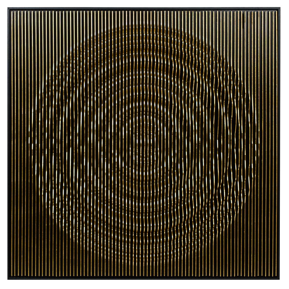 Wall decor Circle, gold color, 100x100cm
