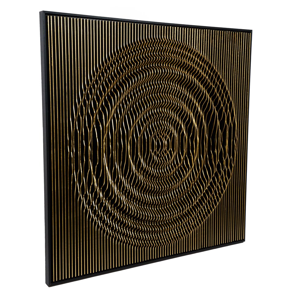 Wall decor Circle, gold color, 100x100cm