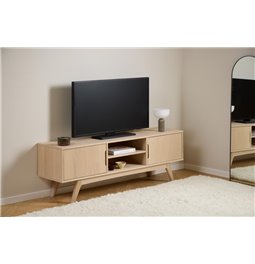 TV table Arte, natural color, chipboard/oak veneer, H55x40x160cm
