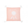 Cushion with 4 tassels, pink, 40x40cm