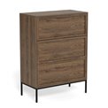Chest of drawers Almdale, brown, steel/MDF, H110x40x80cm