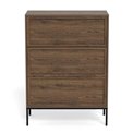 Chest of drawers Almdale, brown, steel/MDF, H110x40x80cm