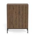 Chest of drawers Almdale, brown, steel/MDF, H110x40x80cm