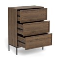Chest of drawers Almdale, brown, steel/MDF, H110x40x80cm